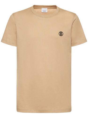 Camiseta Parker Tb De Jersey De Algodón Con Logo - BURBERRY - Modalova