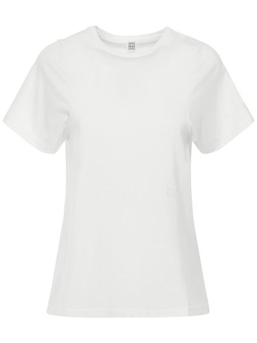 Curved Seam Cotton T-shirt - TOTEME - Modalova