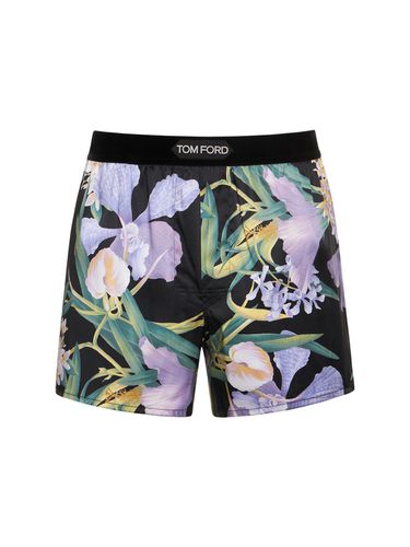 Calzoncillos Boxer De Seda Estampados - TOM FORD - Modalova