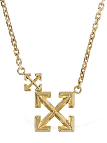 Double Arrow Charm Necklace - OFF-WHITE - Modalova