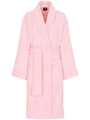 Cotton Jacquard Bathrobe - DOLCE & GABBANA - Modalova