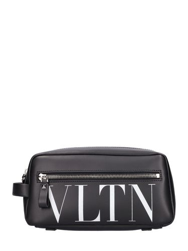 Vltn Medium Leather Toiletry Bag - VALENTINO GARAVANI - Modalova