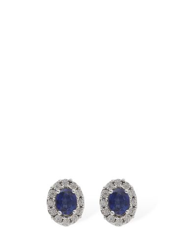 Pendientes De Diamantes Y Zafiros 18kt - BLISS - Modalova