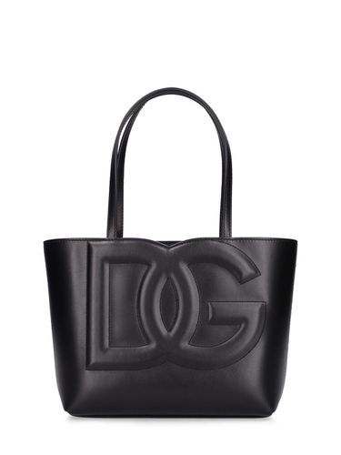 Bolso Tote De Piel Con Logo - DOLCE & GABBANA - Modalova