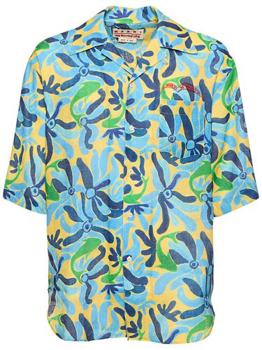 Printed Boxy Fit Shirt - MARNI - Modalova