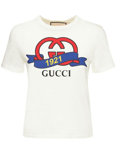 Cotton Jersey T-shirt - GUCCI - Modalova