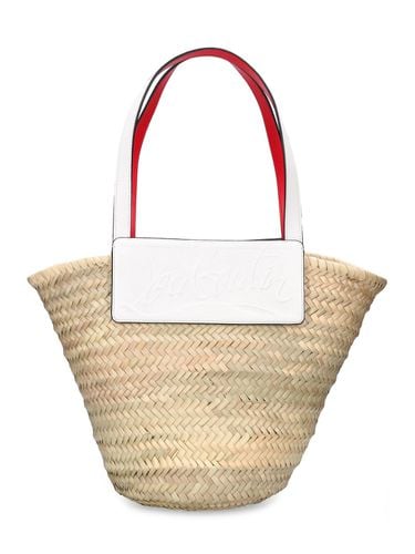 Bolso Tote Grande Loubishore De Paja Y Piel - CHRISTIAN LOUBOUTIN - Modalova