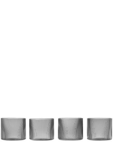 Set Di 4 Bicchieri Bassi Ripple - FERM LIVING - Modalova