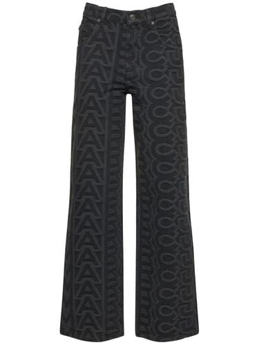 Pantaloni In Denim Monogram Overdyed - MARC JACOBS - Modalova