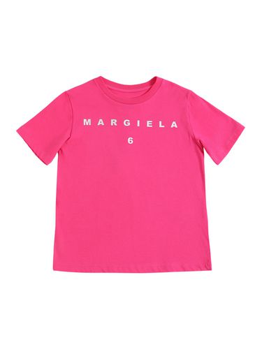 Camiseta De Jersey De Algodón Con Logo - MM6 MAISON MARGIELA - Modalova