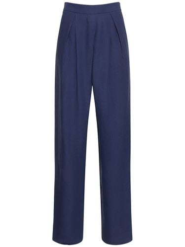 Pleated Linen Wide Pants - GIORGIO ARMANI - Modalova