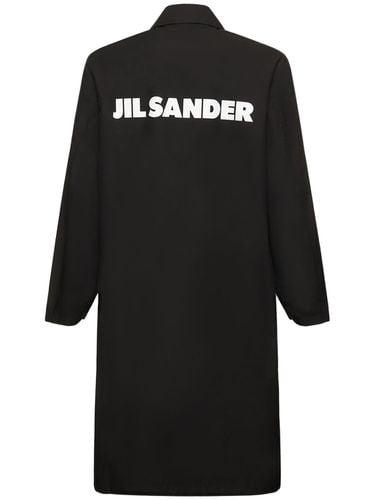 Printed Cotton Poplin Parka Coat - JIL SANDER - Modalova