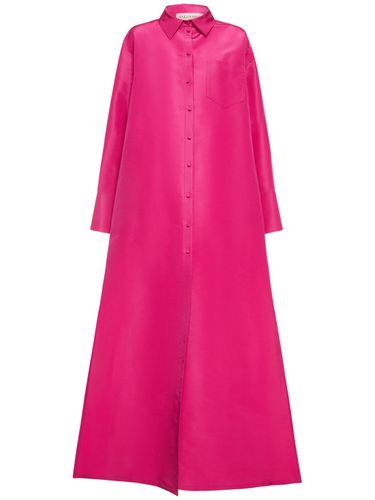 Silk Faille Shirt Gown - VALENTINO - Modalova