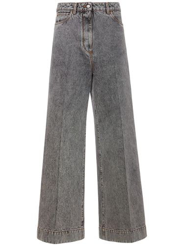 Mid Rise Cotton Denim Wide Jeans - ETRO - Modalova