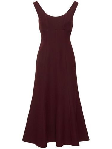 Off-the-shoulder Silk & Wool Midi Dress - ROLAND MOURET - Modalova