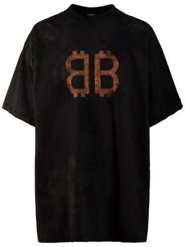 Camiseta De Algodón Jersey - BALENCIAGA - Modalova