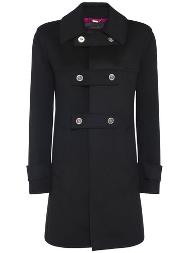 Peacoat Midi In Feltro Di Lana - VERSACE - Modalova