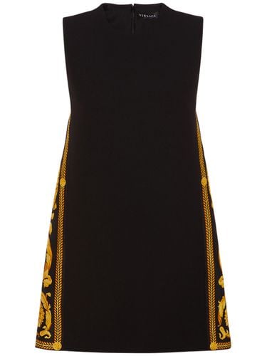 Vestido Corto De Satén - VERSACE - Modalova