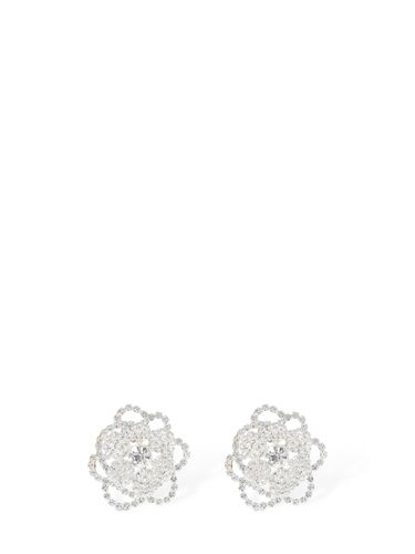 Crystal Flower Stud Earrings - MAGDA BUTRYM - Modalova