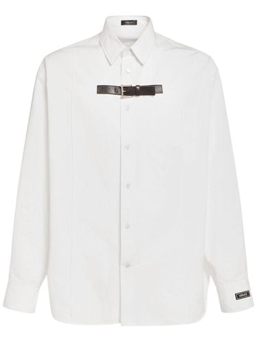 Informal Heavy Cotton Poplin Shirt - VERSACE - Modalova