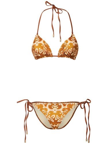 Raie Printed Triangle Bikini Set - ZIMMERMANN - Modalova