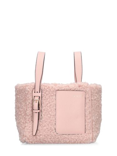 Borsa A Secchiello Mini In Shearling - VALEXTRA - Modalova