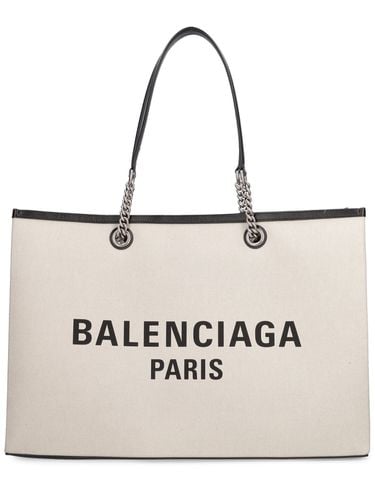 Große Tragetasche Aus Baumwollmischung „duty Free“ - BALENCIAGA - Modalova