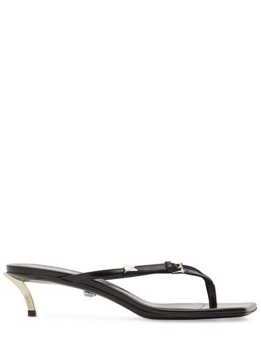 Mm Hohe Sandalen Aus Leder - VERSACE - Modalova