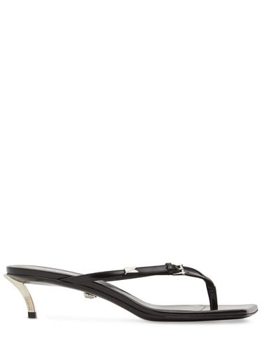 Mm Leather Sandals - VERSACE - Modalova