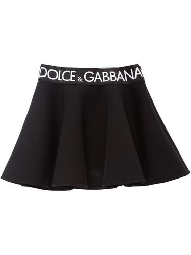 Minifalda De Algodón Con Logo - DOLCE & GABBANA - Modalova