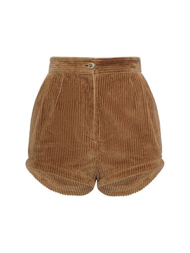 Hoch Geschnittene Minishorts Aus Kord - DOLCE & GABBANA - Modalova