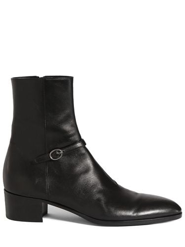 Botas De Piel Con Cremallera - SAINT LAURENT - Modalova