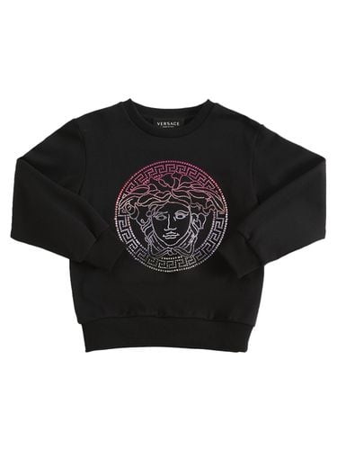 Sudadera De Algodón Con Logo - VERSACE - Modalova