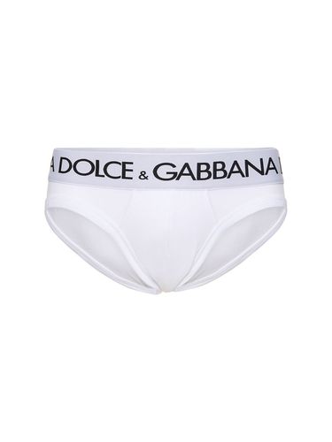 Calzoncillos De Algodón Con Logo - DOLCE & GABBANA - Modalova