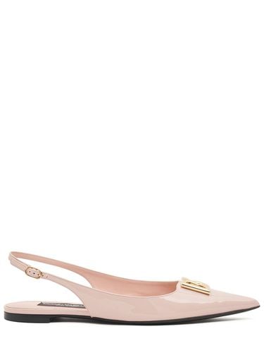 Leather Slingback Flats - DOLCE & GABBANA - Modalova