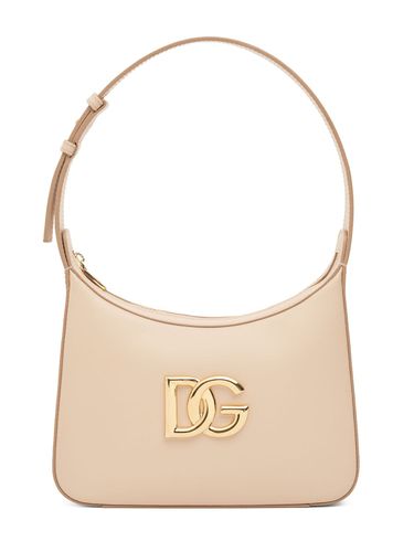 Bolso De Hombro De Piel Con Logo - DOLCE & GABBANA - Modalova