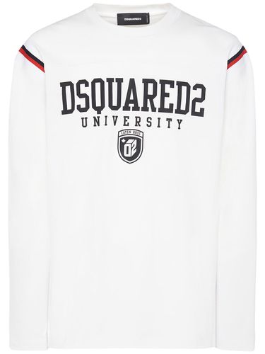 Langärmeliges T-shirt Mit Logo - DSQUARED2 - Modalova