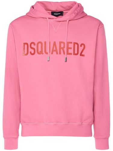 Felpa Logo Cool Fit In Cotone / Cappuccio - DSQUARED2 - Modalova