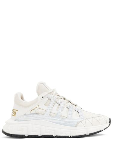 Leather Sneakers - VERSACE - Modalova