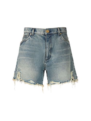 Denim-shorts Im Raw Cut - BALMAIN - Modalova