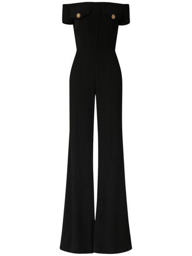 Jumpsuit De Crepé Con Hombros Descubiertos - BALMAIN - Modalova