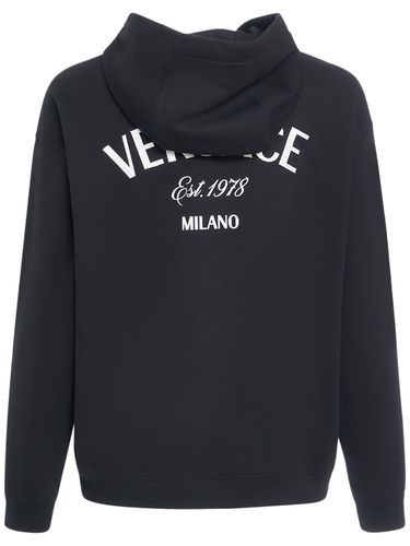 Sudadera De Algodón Con Capucha - VERSACE - Modalova