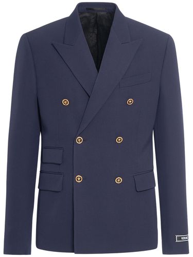 Blazer Aus Woll-grain De Poudre - VERSACE - Modalova