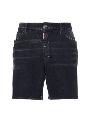 Shorts De Denim De Algodón Stretch - DSQUARED2 - Modalova