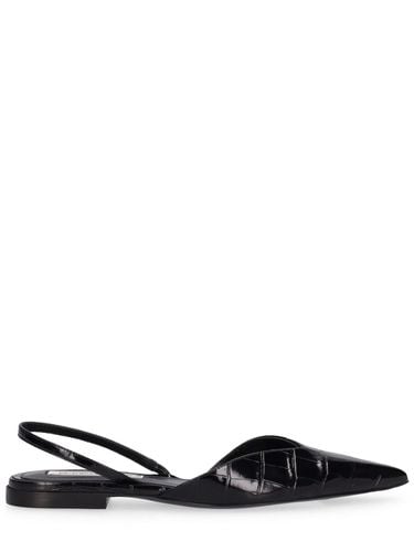 Croc Embossed Leather Slingback Flats - VICTORIA BECKHAM - Modalova