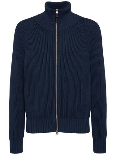 Cardigan In Cotone E Seta Con Zip - TOM FORD - Modalova