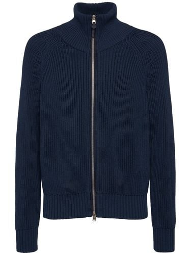 Cotton & Silk Zipped Cardigan - TOM FORD - Modalova