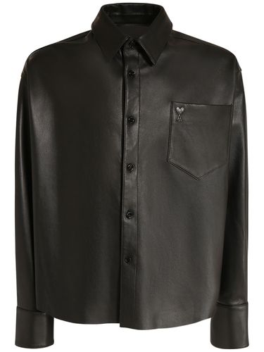 Adc Leather Overshirt - AMI PARIS - Modalova