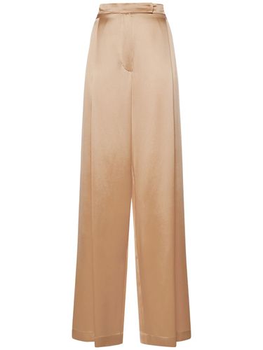 Pantalones Anchos De Satén De Seda - MAX MARA - Modalova