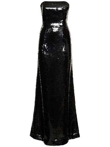 Vestito In Raso Con Paillettes - ALBERTA FERRETTI - Modalova